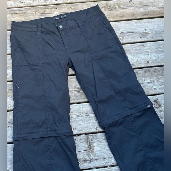 Prana Black Convertible Hiking Pants/Shorts Women's 16 - Picture 2 of 10